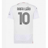 Koszulka piłkarska AC Milan Rafael Leao #10 Strój wyjazdowy dla kobiety 2023-24 tanio Krótki Rękaw
